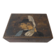 Old Bretagne Quimper correspondence box signed Olivier
