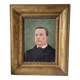 Portrait d'homme ancien cadre doré