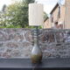 Ceramic lamp and rope shade
