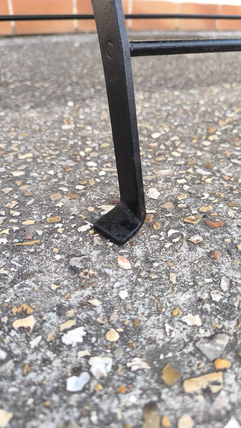 Wicker and wrought iron table 1960