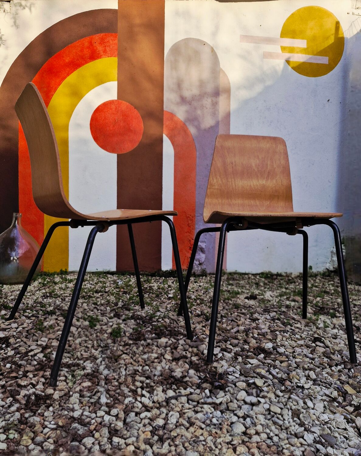 Suite de 6 Chaises Pierre Guariche modèle Papyrus Édition Steiner 1950