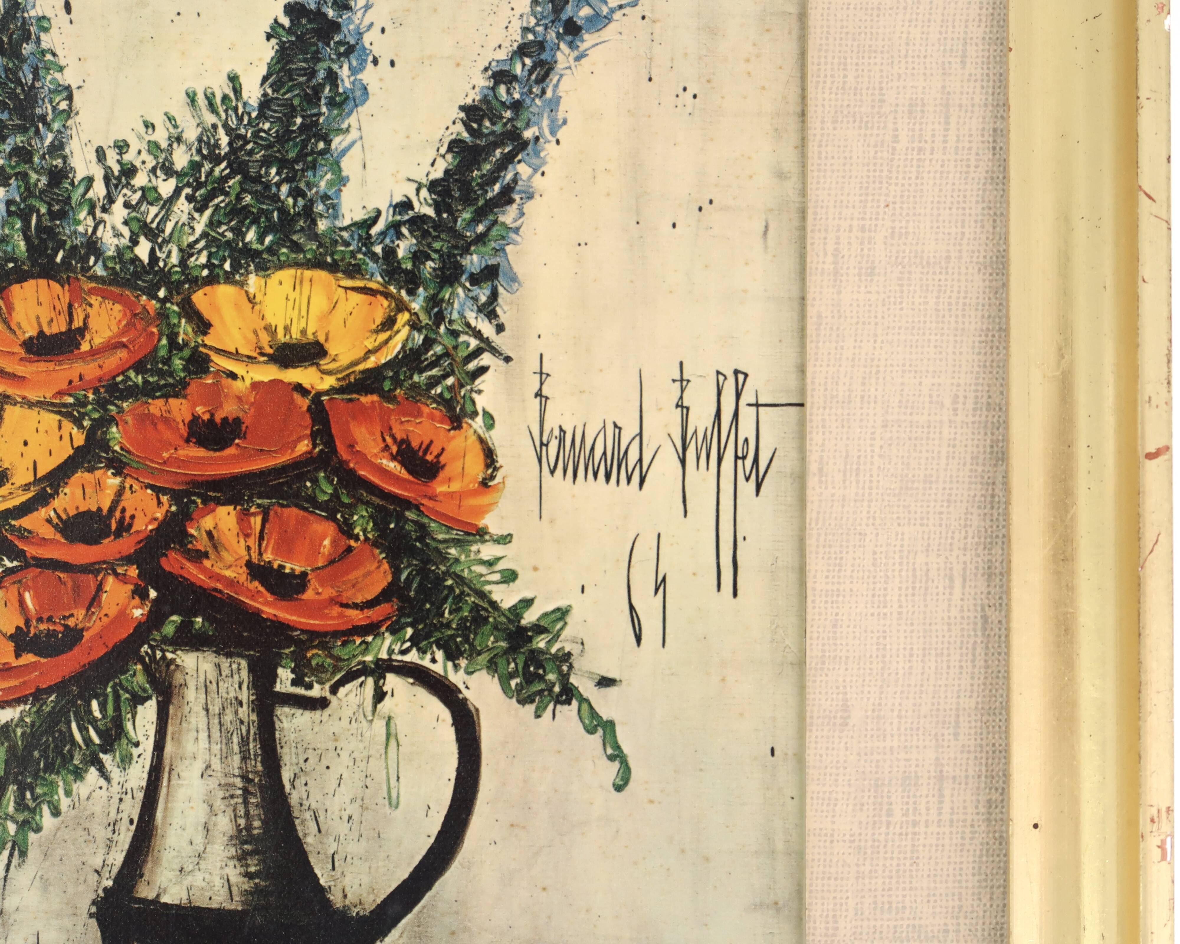 Still life painting Poppies by Bernard Buffet