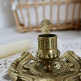 Elegant vintage solid brass cellar rat with handle
