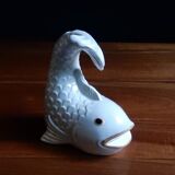 Poisson distributeur de ficelle en céramique blanche