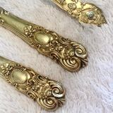 Golden cutlery in vermeil Style Louis XIV Period Napoleon III 19th century