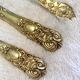 Golden cutlery in vermeil Style Louis XIV Period Napoleon III 19th century