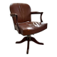 Fauteuil bureau  acajou et cuir Maple made in England