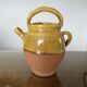 Glazed yellow terracotta jug, south-west of France.