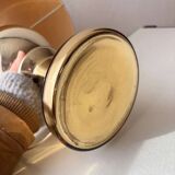 Gilded ceramic table lamp by Gustav Leek, Luxus, 1960s.