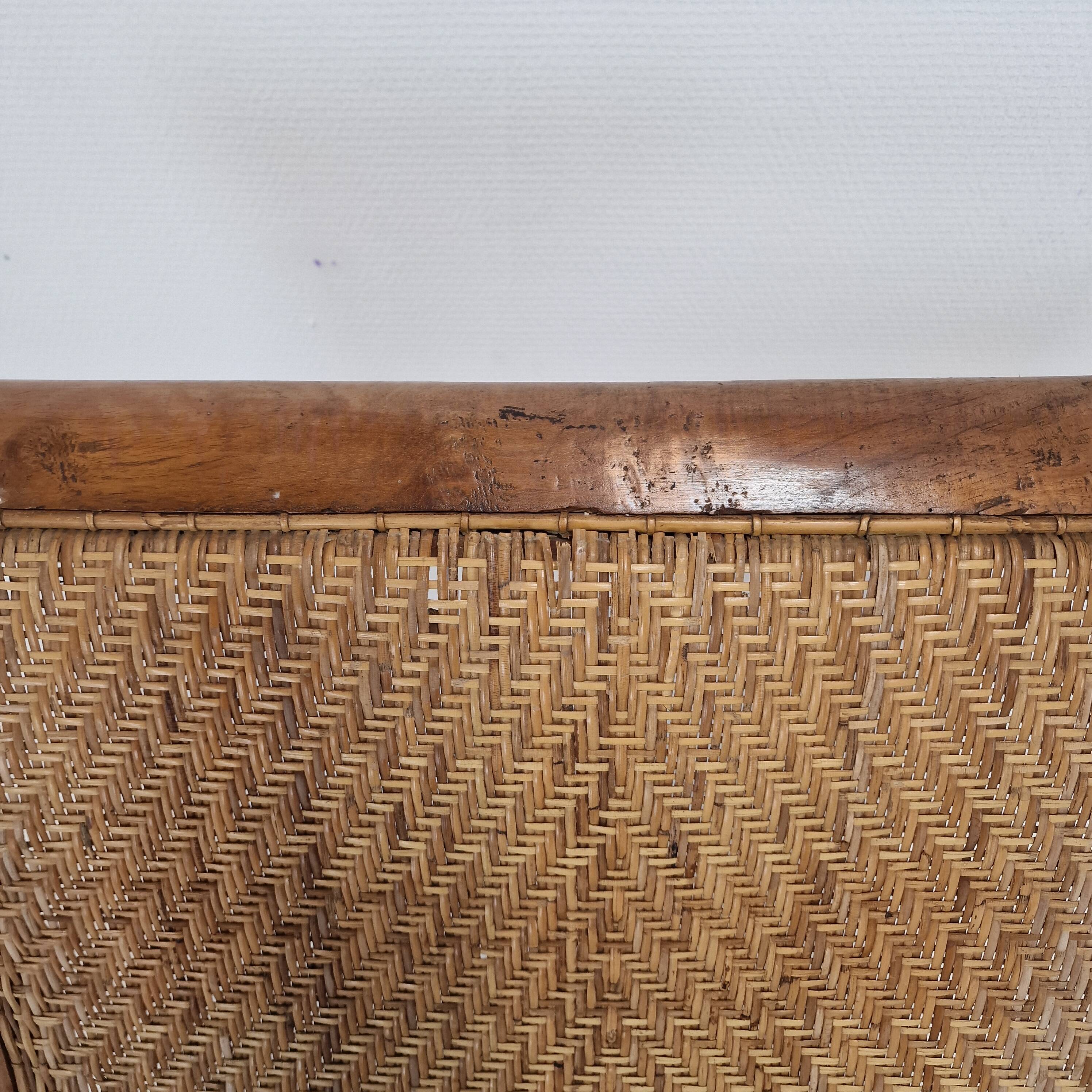 Colonial Style Carved Caned Plantation Chair