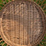Woven wicker basket