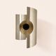 Pair of vintage wall sconces in brushed metal with a slight gold finish, France 1970.