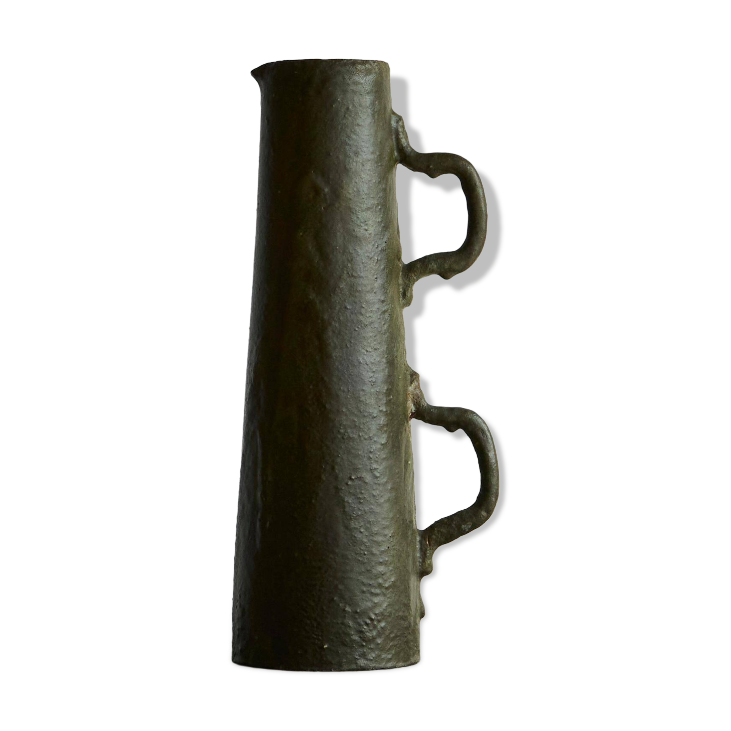 Cruche italienne en poterie de studio milieu du siècle, années 1960