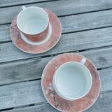 2 cups with Villeroy & Boch saucers, siena model.