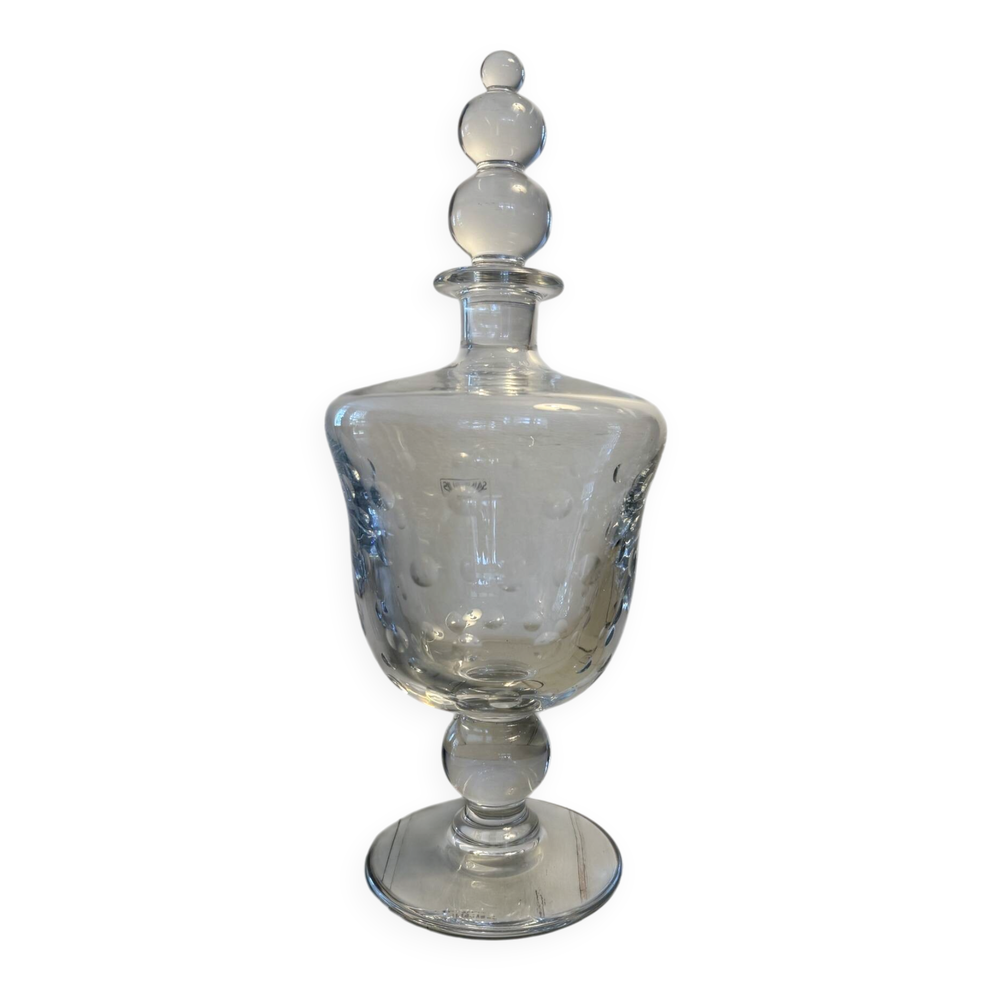 Antique crystal carafe from Saint Louis, Bubble model, 20th century.