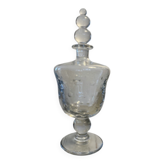 Antique crystal carafe from Saint Louis, Bubble model, 20th century.
