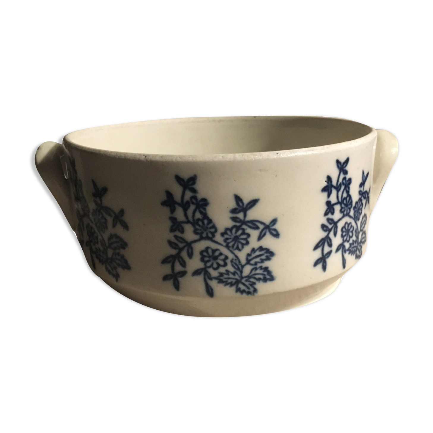Large bowl in antique earthenware