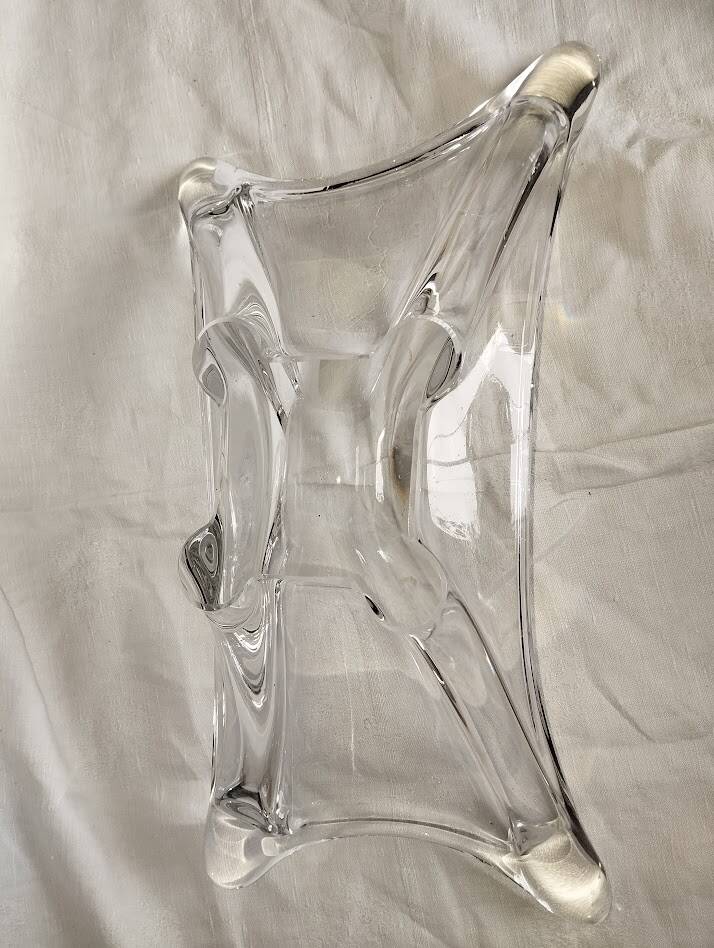 Vintage centrepiece – Pressed glass / crystal – Star shape – 1950s