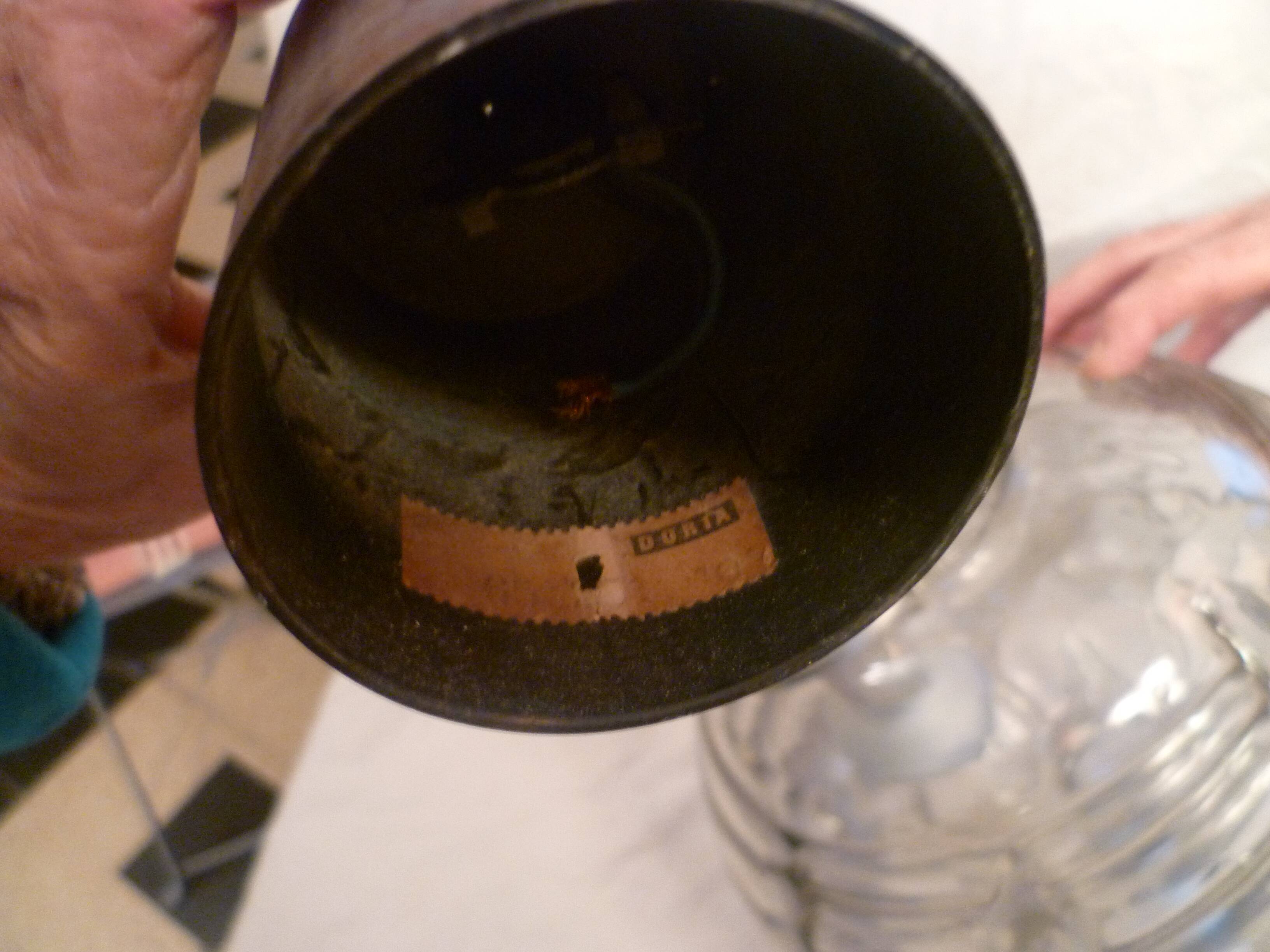 Set of 2 smoked glass ball suspensions by Doria Leuchten, Germany, 1970s.