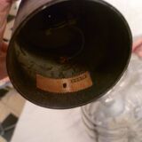 Set of 2 smoked glass ball suspensions by Doria Leuchten, Germany, 1970s.