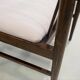 Set of six wooden dining chairs Arne Vodder Model No 422 with fabric upholstery.