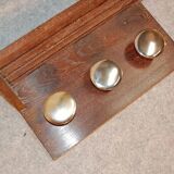 Modernist Art Deco coat racks in limed brown oak