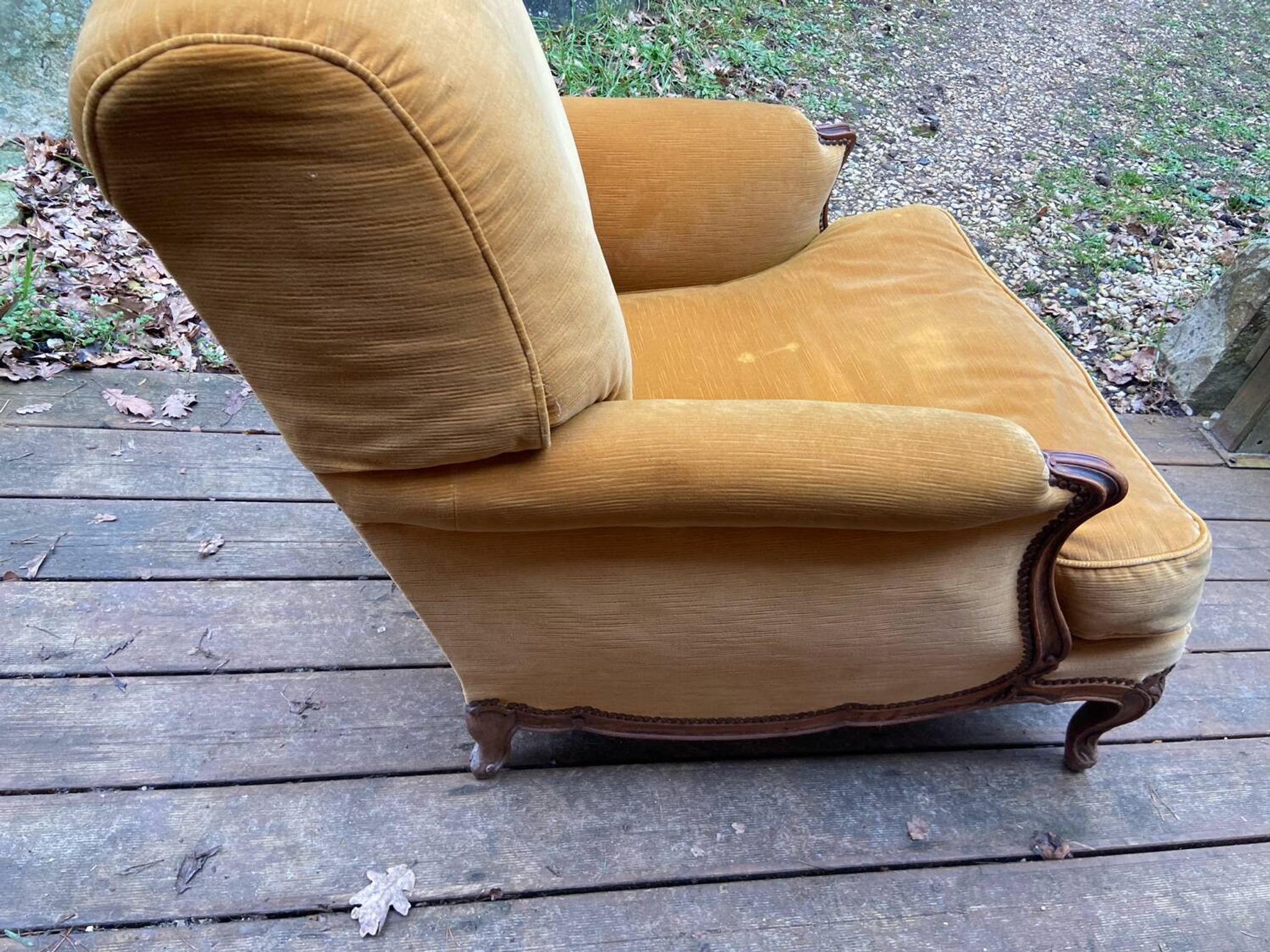 Fauteuil/bergère de style louis xv  début 20 eme