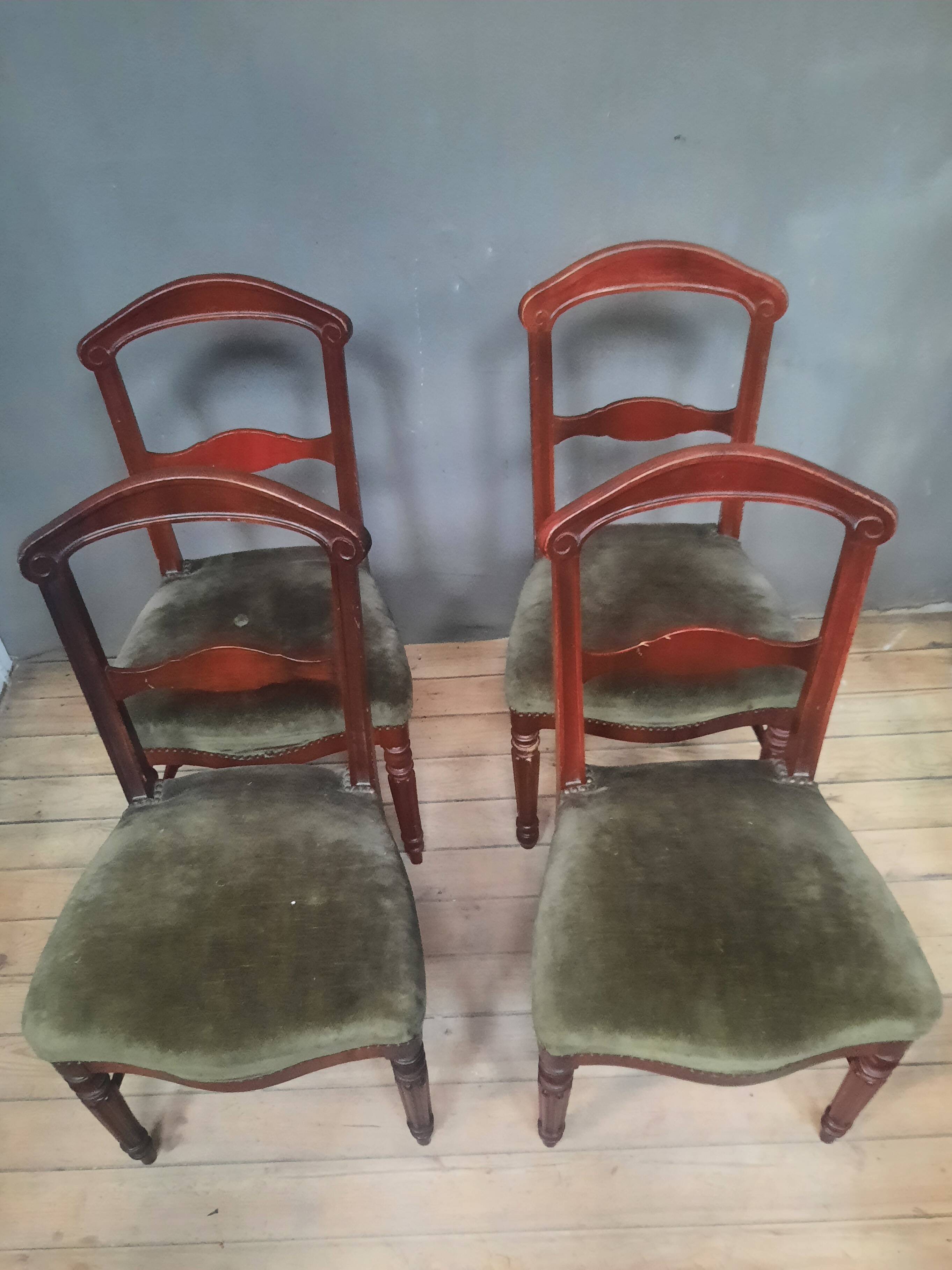 Set of four nineteenth century chairs
