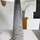 Lampe de table céramique bleue style 1950