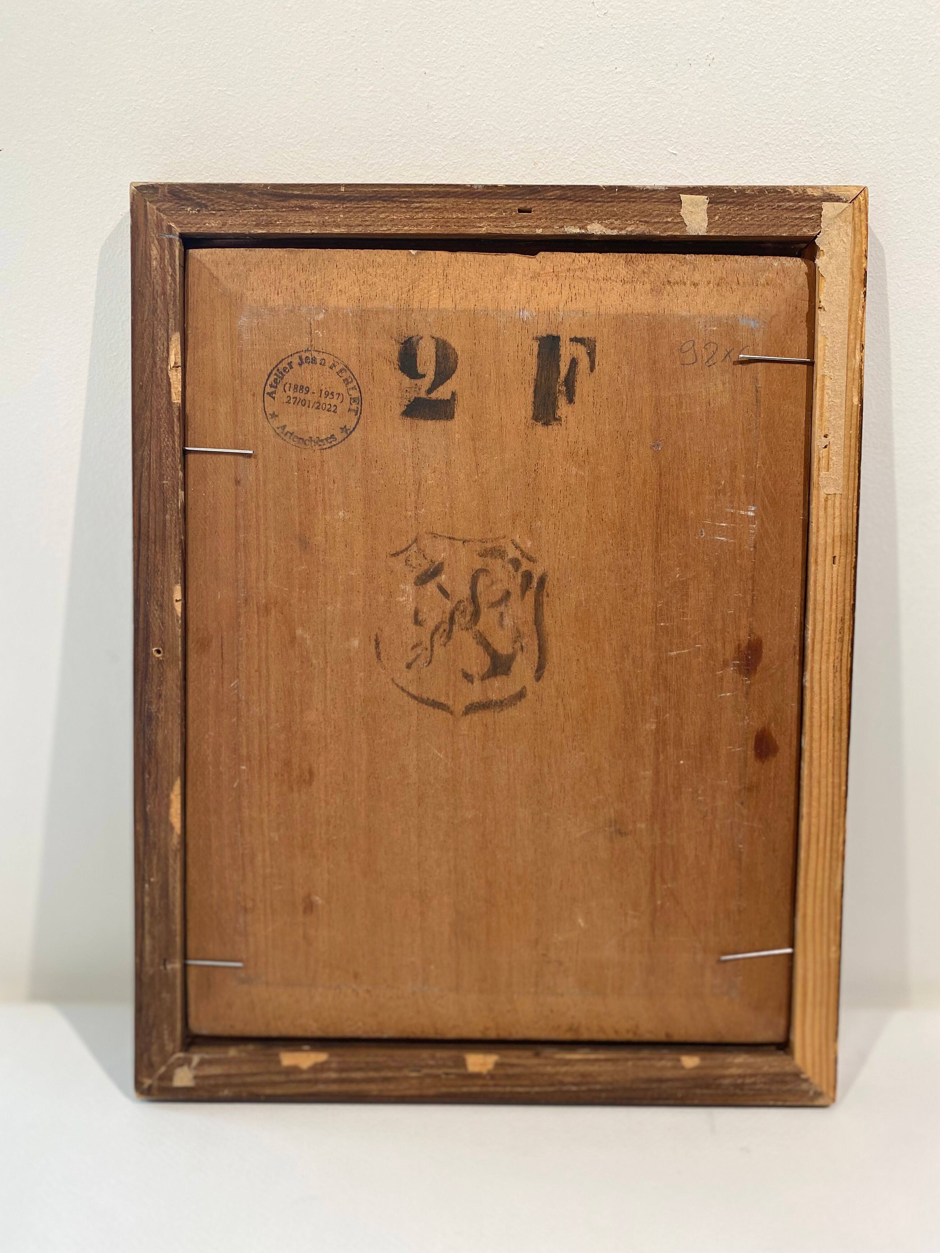 Painting, old, autumn landscape 1940s