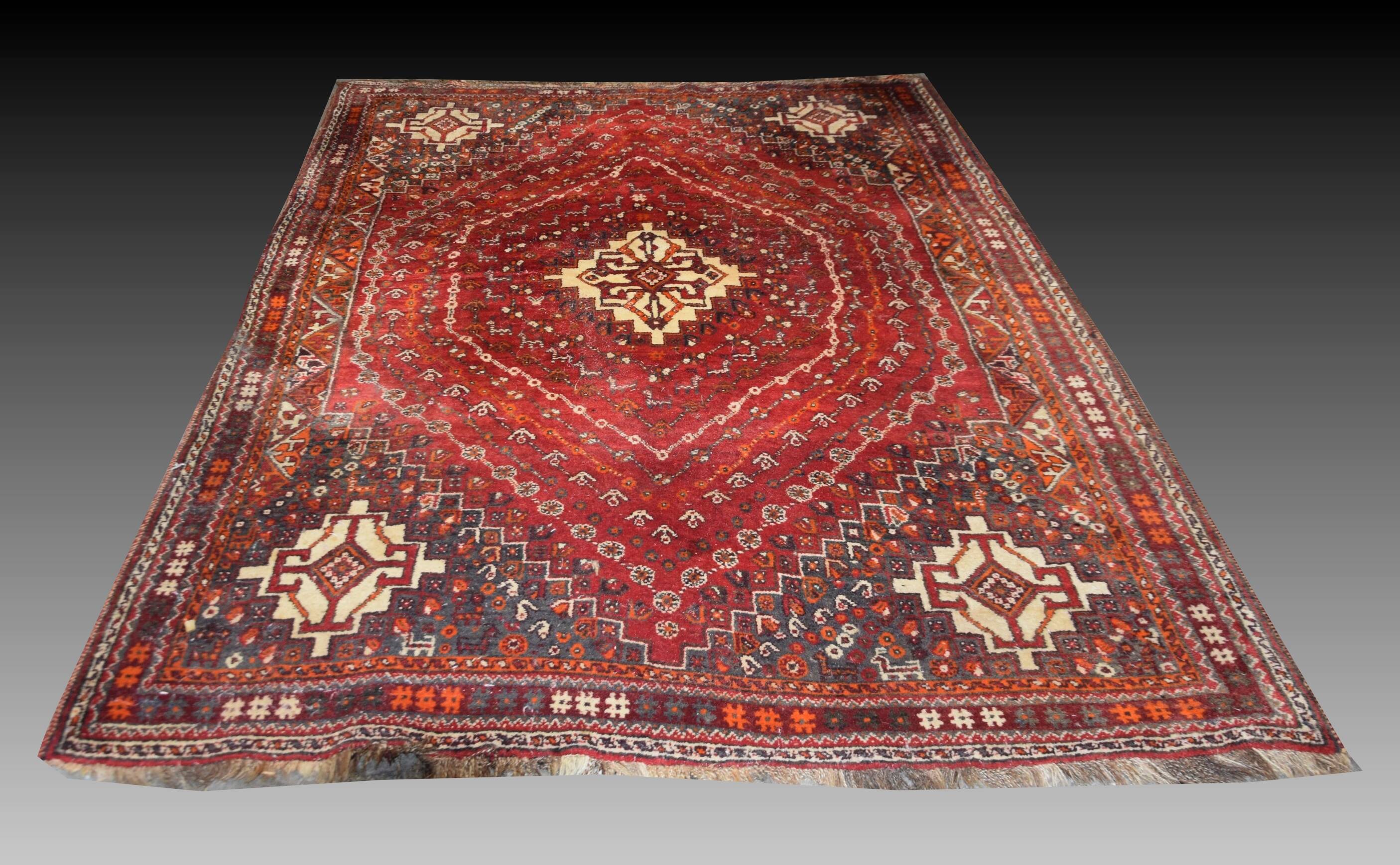 Oriental carpet Iran Shiraz, Gashghaï: 170 x 250 cm