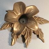 Vintage flower brass candlestick