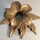 Vintage flower brass candlestick