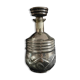 Carafe en verre fumé gravé