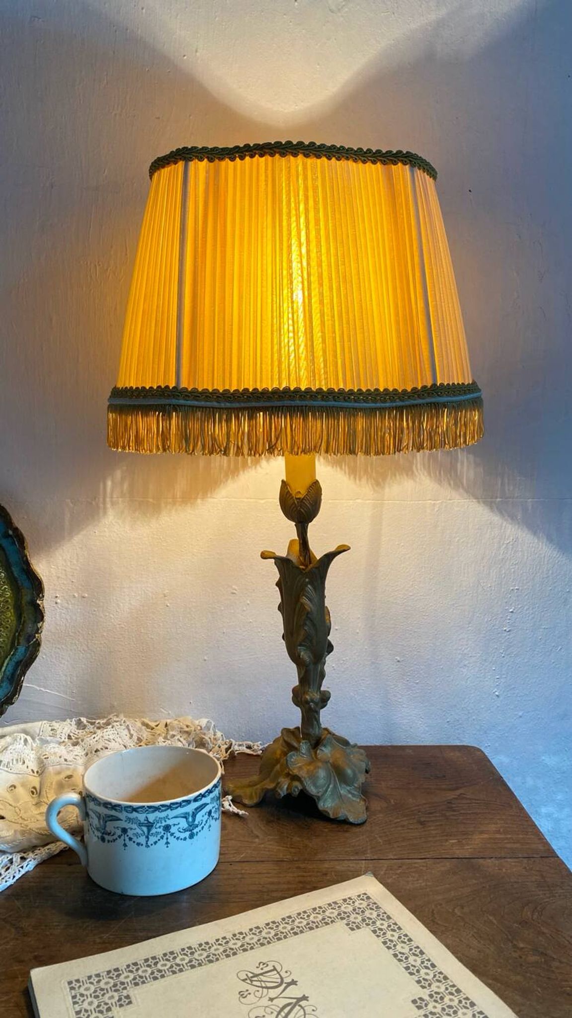 Art nouveau flower lamp 52 cm