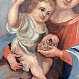 Oil painting on canvas XVIII Virgin and Child