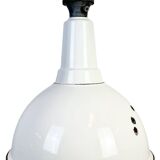 Large Industrial British White Enamel Pendant Lamp from Benjamin, 1960s