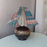 Ceramic lamp with 80s lampshade