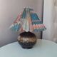 Lampe en céramique avec abat-jour 80s