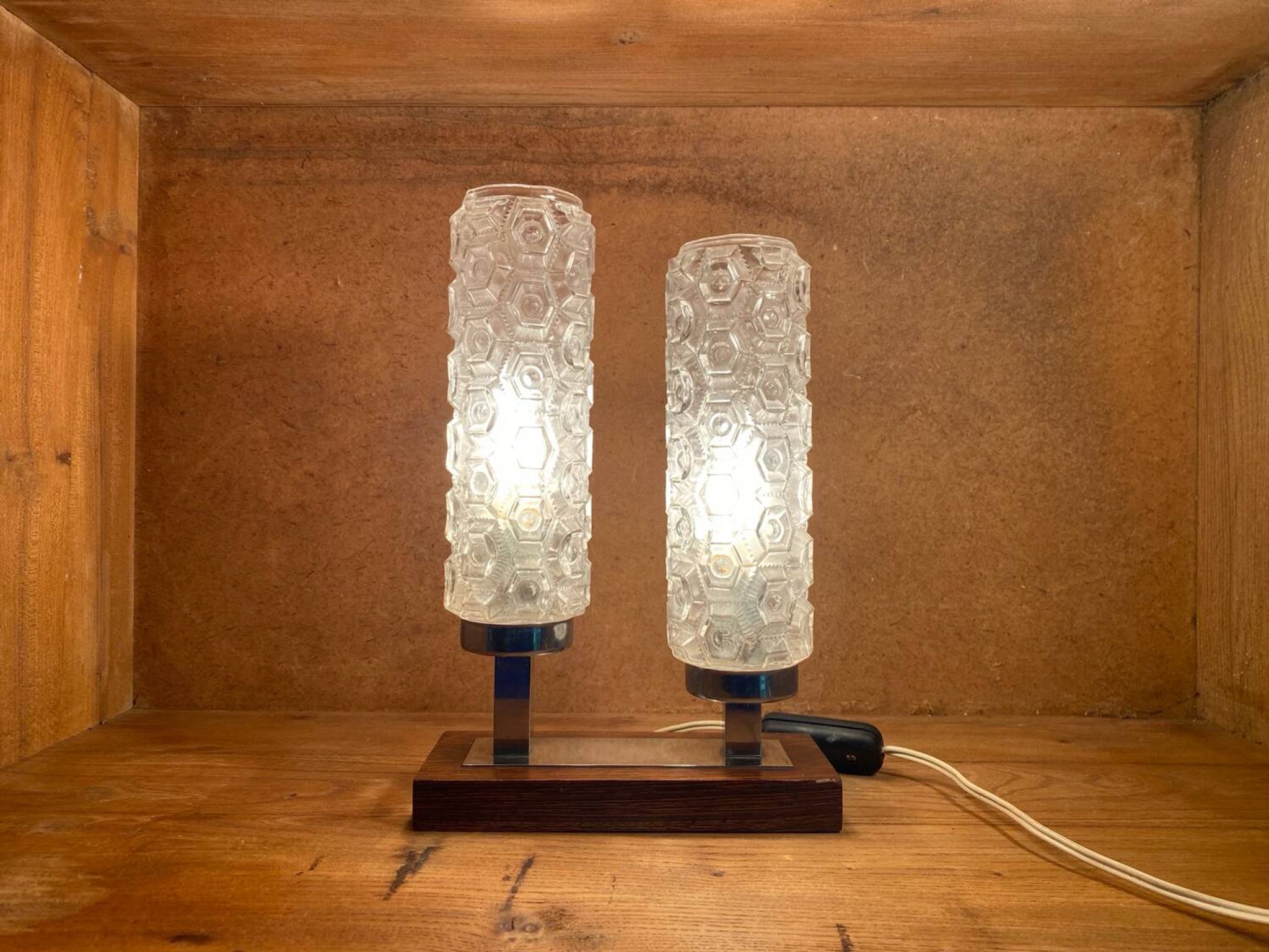 Lampe double vintage mid century
