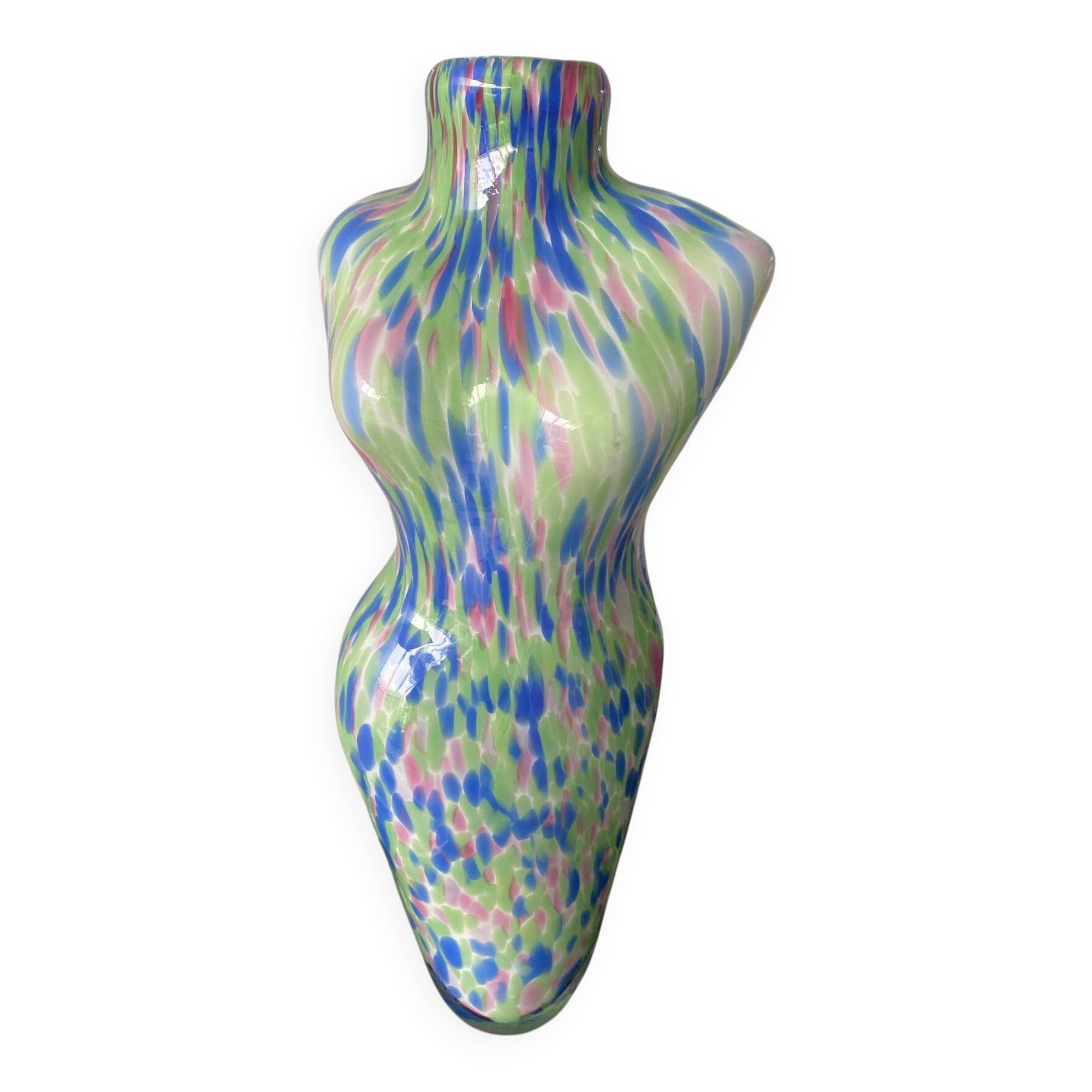 Large Murano Vase Woman Bust Vintage
