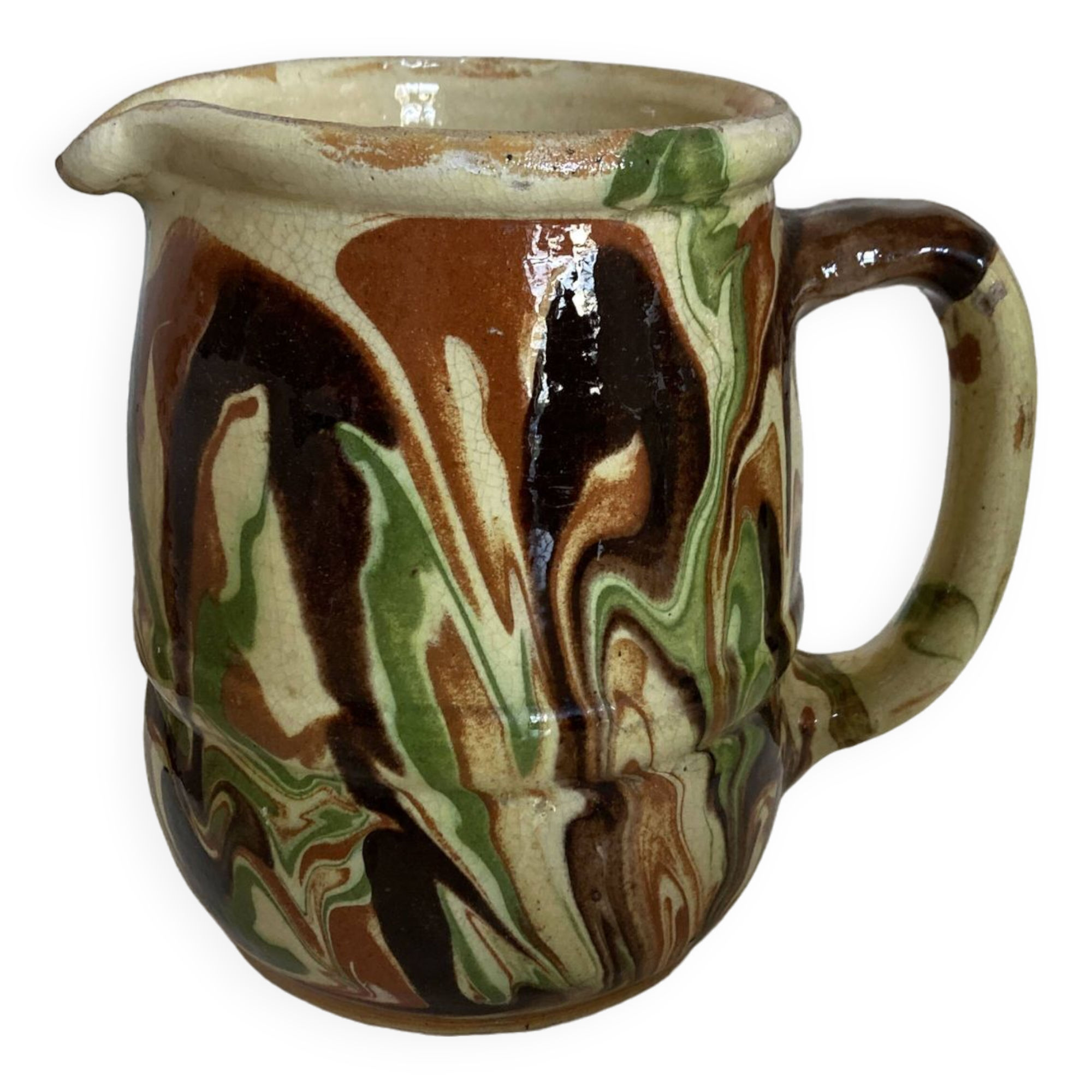 Mixed earth terracotta pitcher Provence 1950