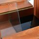 Bar Sideboard On Wheels In Mahagony & Brass, Czechoslovakia 1970