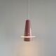 Pink conical pendant lamp from Evenblij, The Netherlands 1960's
