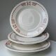 Ironstone plates signed Charbonnier - Salins-les-Bains - Model "Manette"