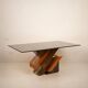Table sculpturale postmoderne par Poggioli Italie années 1970