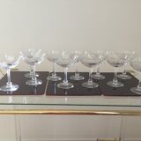 11 cups a champagne in crystal