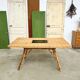 Dining table Audoux Minet bamboo rattan ceramic signed La Roue Vallauris