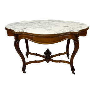Table violon Napoléon III en noyer