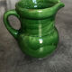 Pichet in vintage in terre cuite varnished shades of green